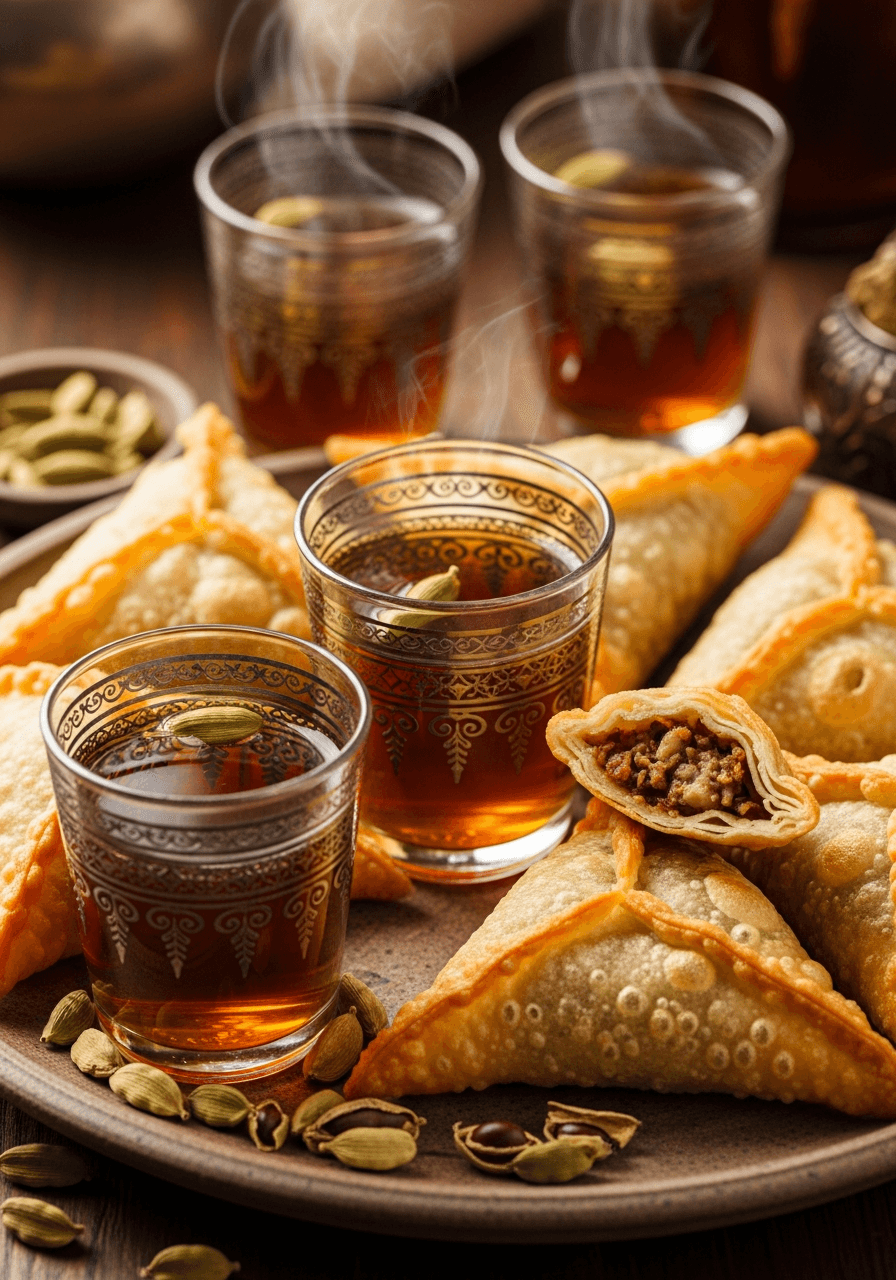 Yemeni Tea and Samboosa